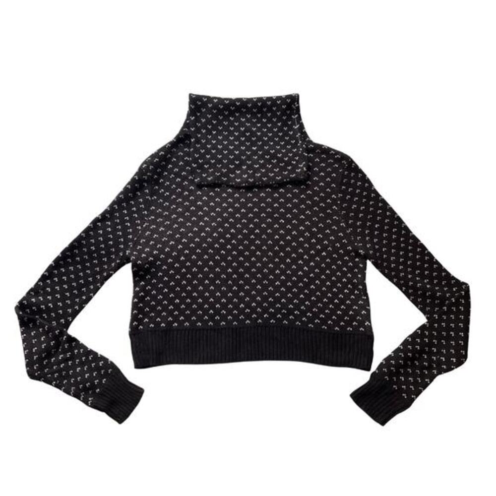 Urban Outfitters BDG Black Cowl Neck Cropped Sweater - Medium